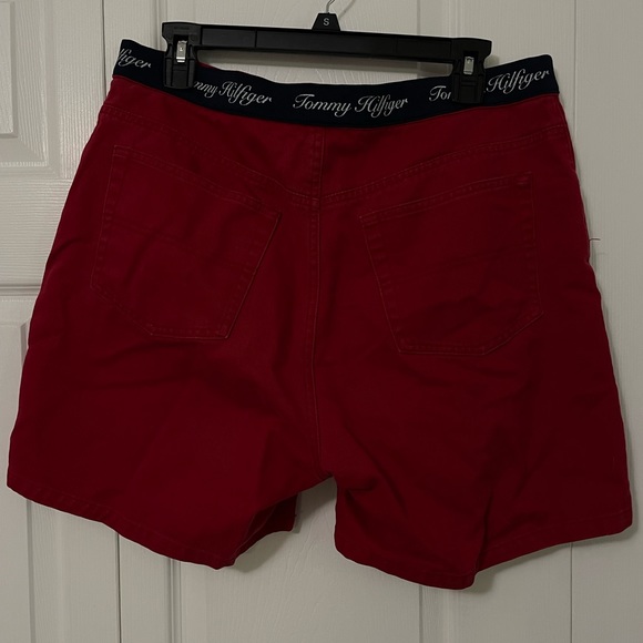 Vintage Red Tommy Hilfiger Jean Shorts - Picture 2 of 3